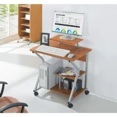 Biurko komputerowe 70x50cm mobilne z nadstawką na monitor