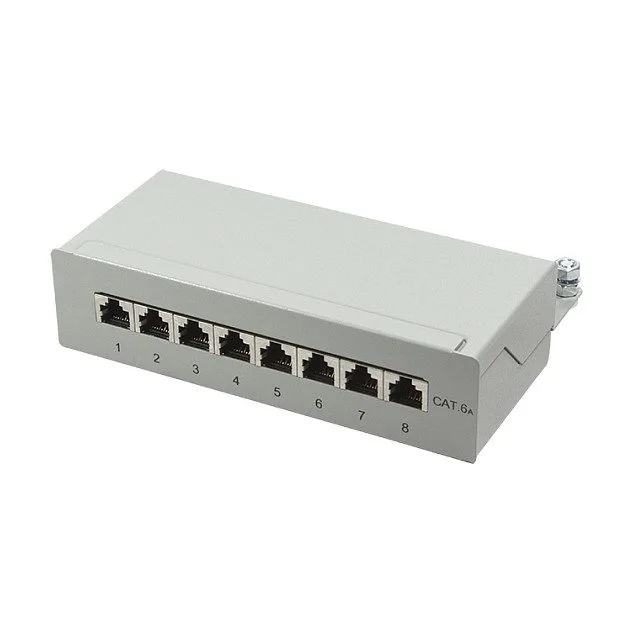 Patchpannel Desktop 8 Port Cat6A STP grey LogiLink — image 1
