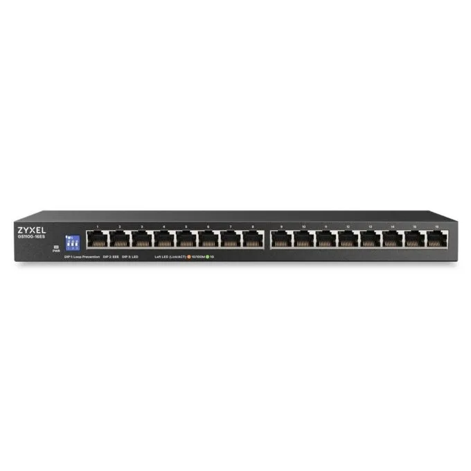 Zyxel Switch Gigabit Ethernet 16-Port UK Plug GS1100-16ES — image 1