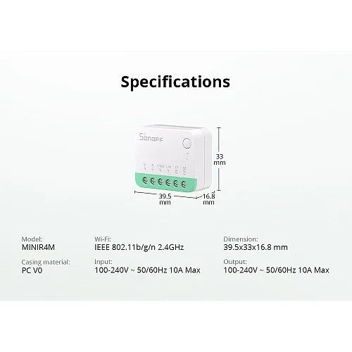 Sonoff WiFi Smart Switch MINI R4M ( Matter ) 4 Pack — image 10