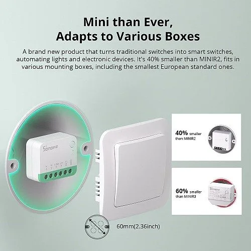Sonoff WiFi Smart Switch MINI R4M ( Matter ) 4 Pack — image 5