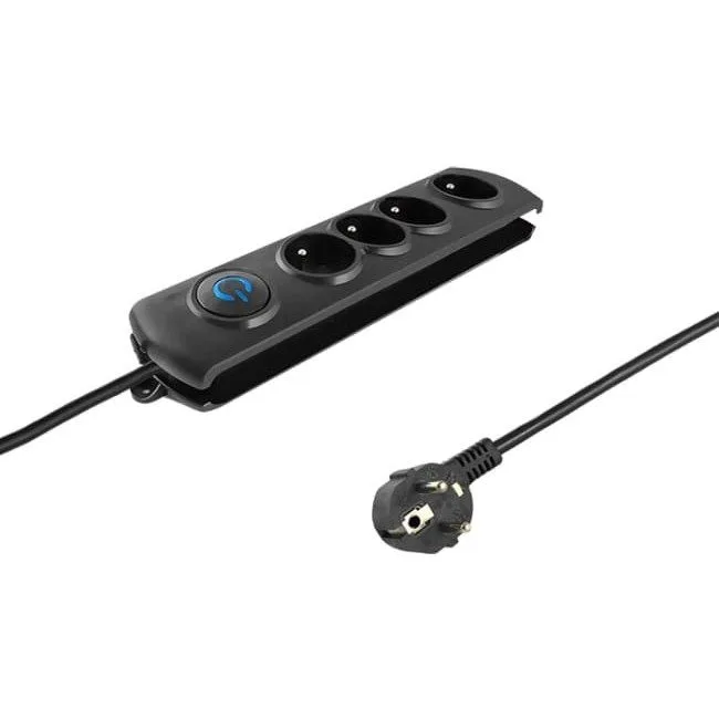 Qoltec 4 gniazda 1.5m czarna — image 1