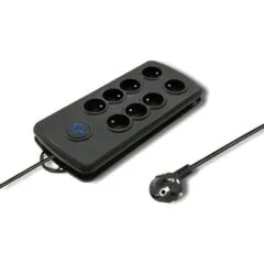 Qoltec 8 gniazd 2.5m czarna
