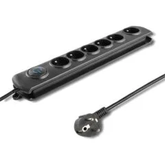 Qoltec 6 gniazd 5.0m czarna
