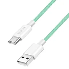 LogiLink USB-A - USB-C 1.5m w nylonowym oplocie zielony