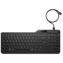 Klawiatura HP 400 Backlit przewodowa 96% podświetlana czarna