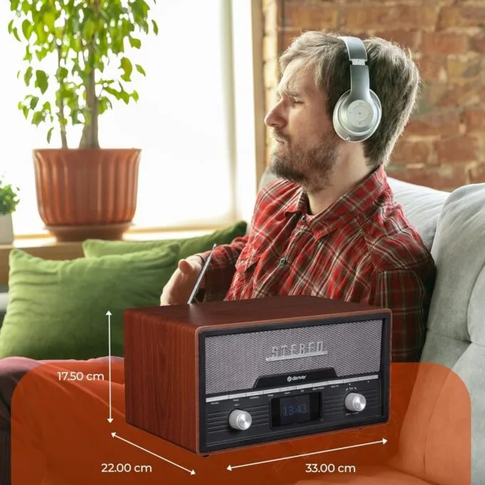 Denver Music System BT DAB+/FM MDA-525DW DARK WOOD — image 6