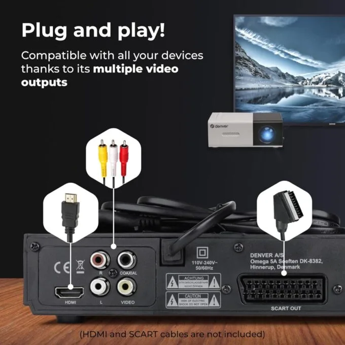 Denver AV DVD Player with HDMI Scart & USB DVH-7787MK3 — image 6