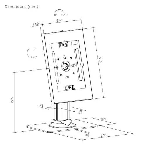 Brateck Tablet Countertop AntiTheft Stand 10-11'' PAD34-03 White — image 8