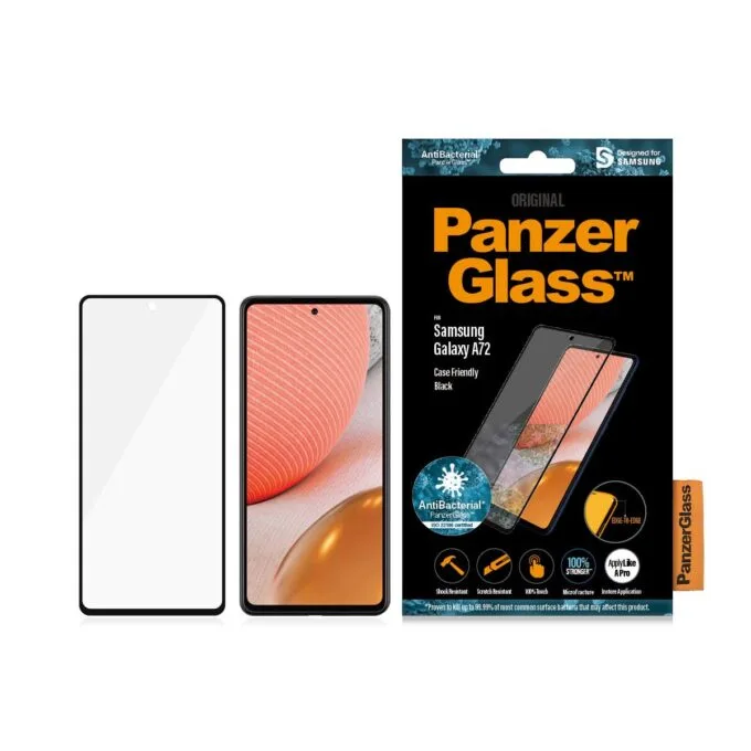 PanzerGlass E2E Microfracture Sam A72A725 Case Friendly AntiBacterial czarny/black — image 2