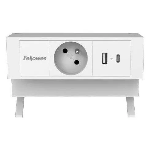 Fellowes Power desk, TYP E, biały — image 2
