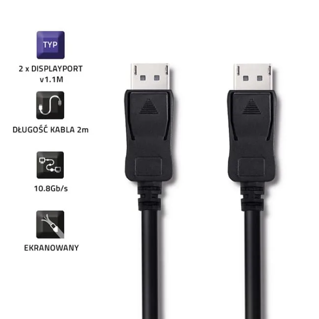 Qoltec DisplayPort v1.1 męski | DisplayPort v1.1 męski | 4K | 2m — image 3