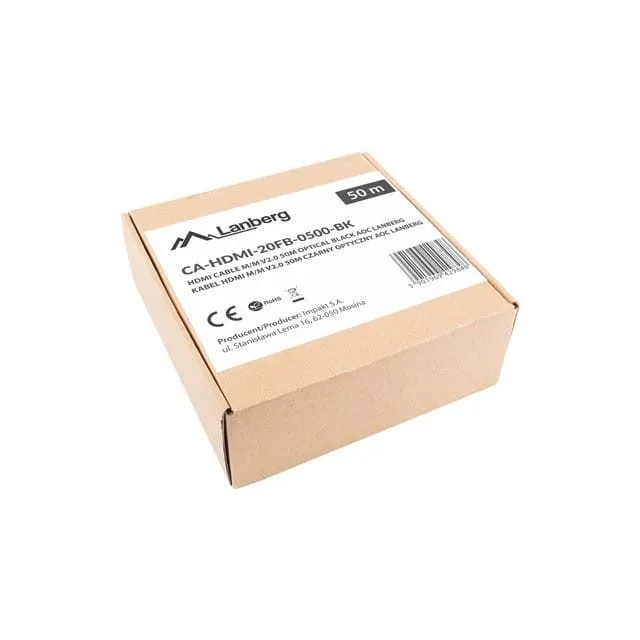 Lanberg kabel HDMI v2.0 M/M 50m optyczny AOC czarny — image 4