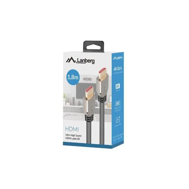 Lanberg kabel HDMI v2.1 M/M 1.8m 8K 60Hz czarny box — image 2
