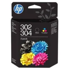 HP 302 czarny + 304 kolor B82L1AE