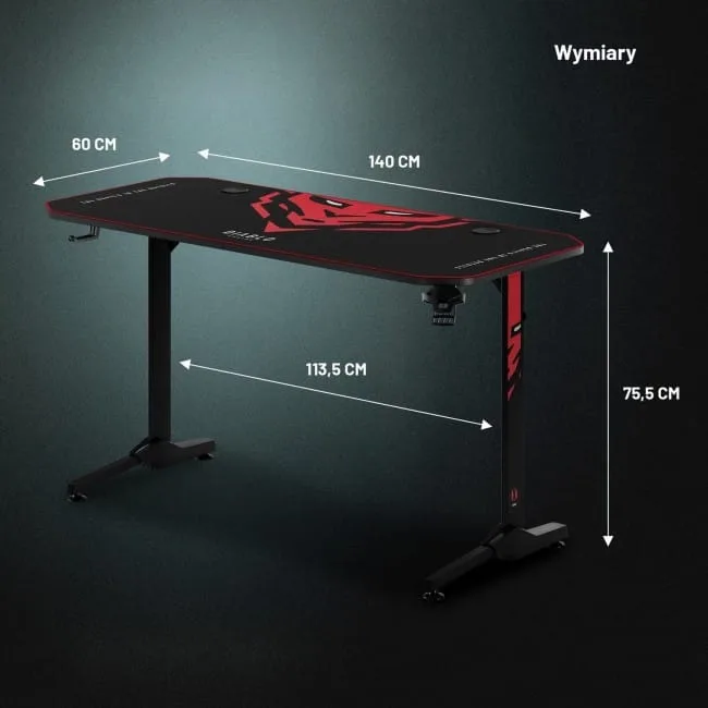 Diablo Chairs X‑Mate 1400 Gaming Desk 140 cm x 60 cm - 5904405579152 — image 10