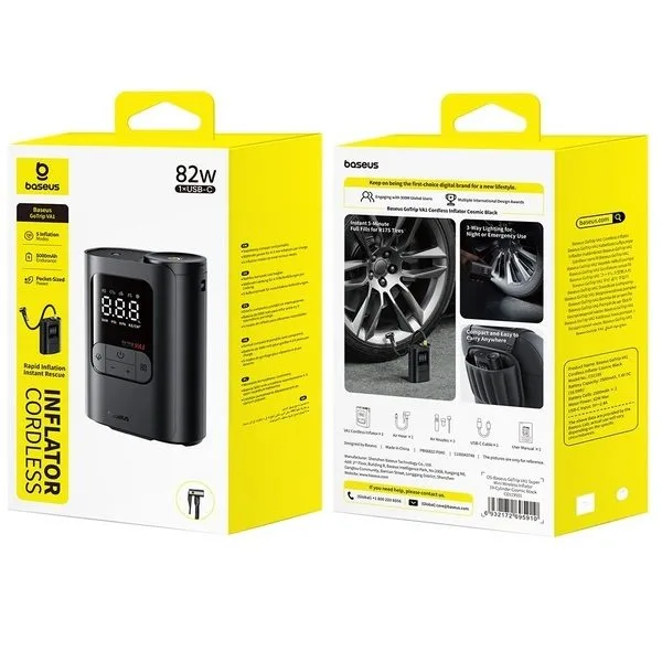 Baseus Car Inflator Pump Wireless GoTrip VA1 19-Cylinder Black — image 3