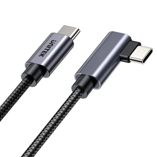 Unitek Kabel USB-C kątowy 90° PD100W 0,5m — image 4