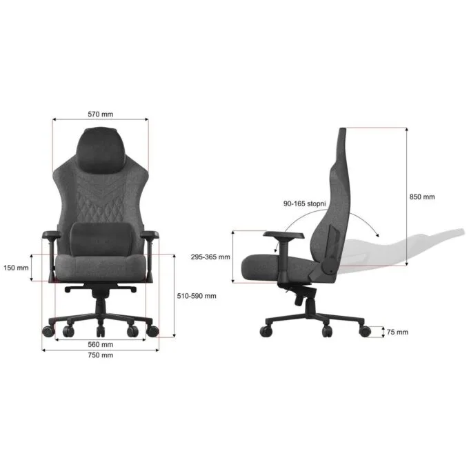 Secret Gear Gaming Chair FX1 Grey — image 11