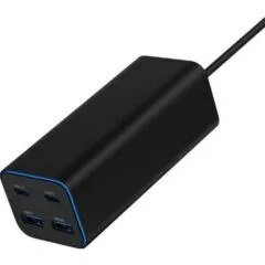 Gembird GaN 4x USB PowerDelivery o mocy 100 W, czarna