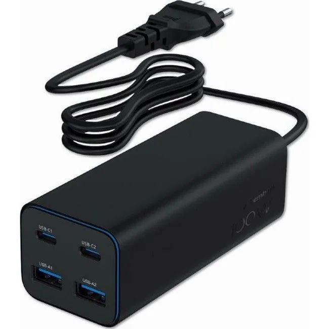 Gembird GaN 4x USB PowerDelivery o mocy 100 W, czarna — image 2