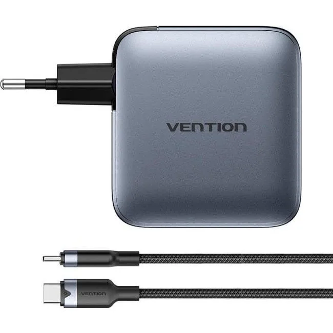 Vention 100W GaN 1x USB-A 3x USB-C + kabel USB-C do USB-C 1m — image 3