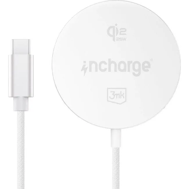 3mk incharge Align Qi2.,2 25W for Android White — image 1