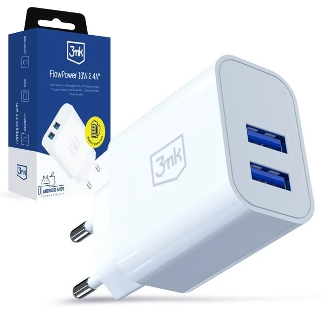 3mk FlowPower 10W 2.4A 2A biała — image 1