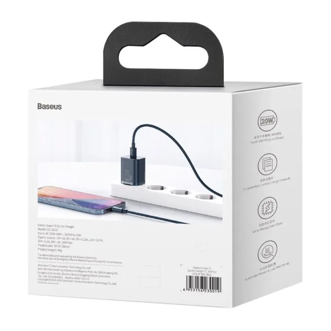 Baseus Super Si Quick Charger 1C 20W (niebieska) — image 11