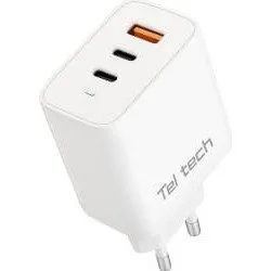 Teltech GaN USB / 2x USB-C 65W QC PD białyTCH-07 — image 1