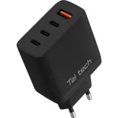 Teltech GaN USB / 3x USB-C 100W QC PD czarny TCH-08