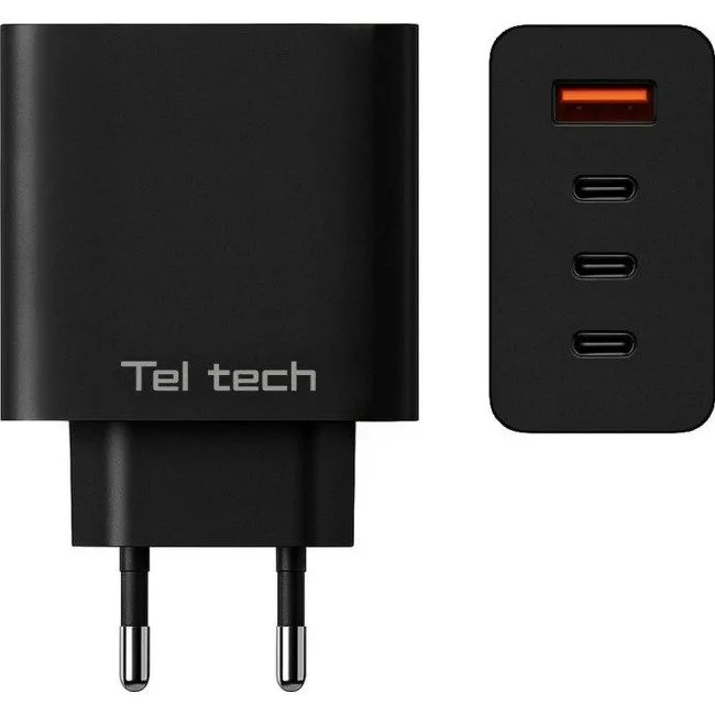 Teltech GaN USB / 3x USB-C 100W QC PD czarny TCH-08 — image 2