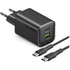 SBS 65W 1c + 1a czarny + kabel cc 1.5 metra czarny