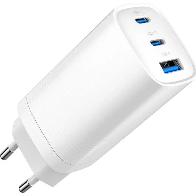 Gembird GaN USB QC3.0 27W 2xType-C max 65W biała — image 3