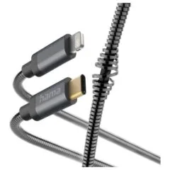 Hama Metal USB-C - lightning metalowy 1,5m antracytowy