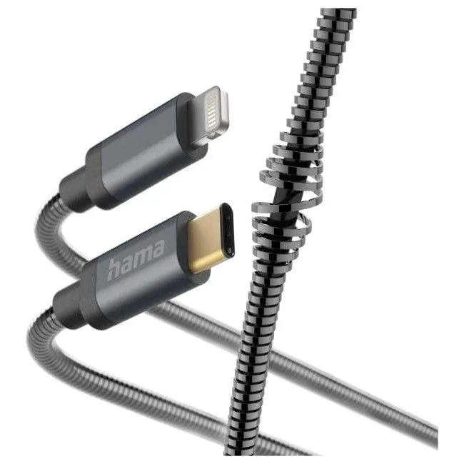 Hama Metal USB-C - lightning metalowy 1,5m antracytowy — image 1