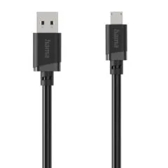 Hama USB-A - micro USB, 2m, czarny