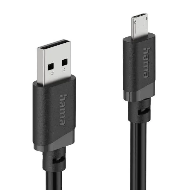 Hama USB-A - micro USB, 2m, czarny — image 2