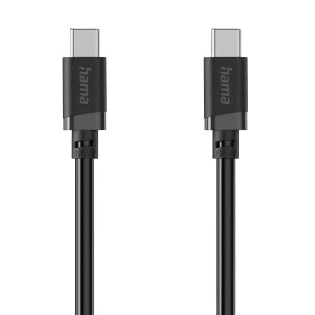 Hama USB-C - USB-C, 2m, 60W czarny — image 1