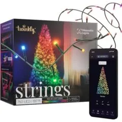 Twinkly Strings 750 RGB LED, czarny przewód, 60 m, IP44