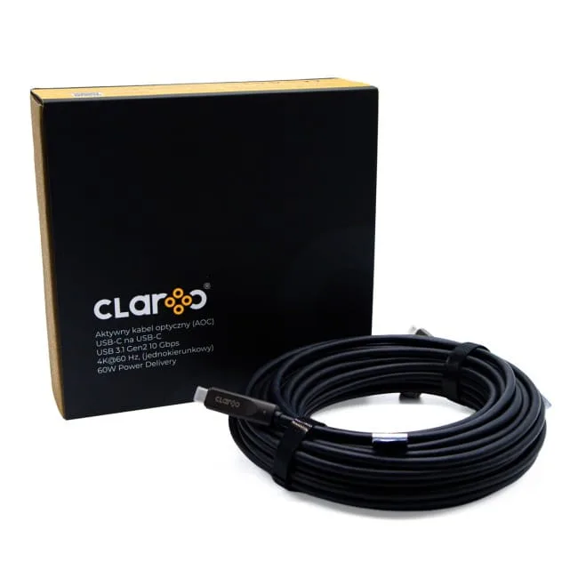 Claroc Kabel USB-C aktywny, 4K@60Hz, 60W, 12 m — image 4