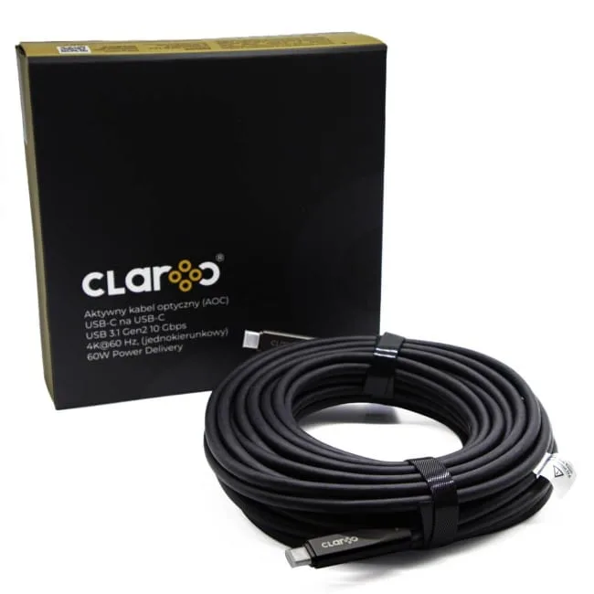 Claroc Kabel USB-C aktywny, 4K@60Hz, 60W, 15 m — image 4