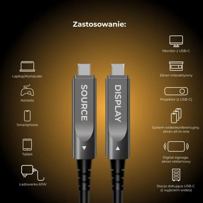 Claroc Kabel USB-C aktywny, 4K@60Hz, 60W, 7 m — image 7