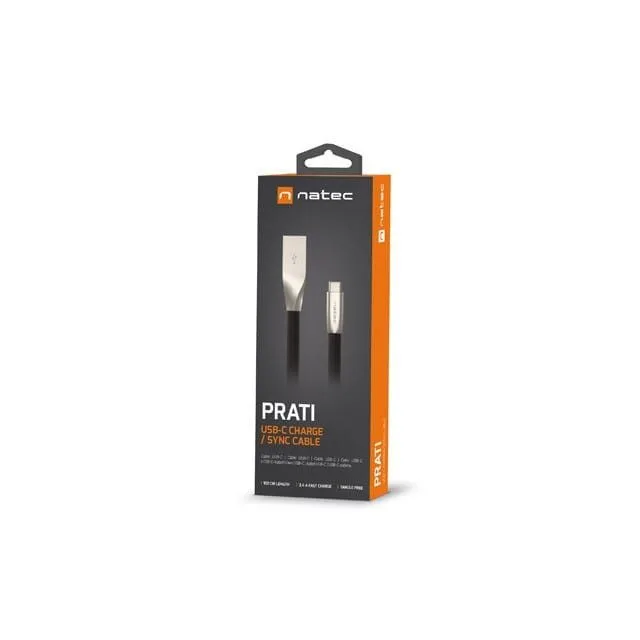 Natec Prati USB-C->USB-A 1.0m czarny — image 2