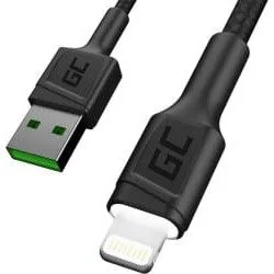 Green Cell USB-A - Lightning świecący 1.2m czarny — image 2