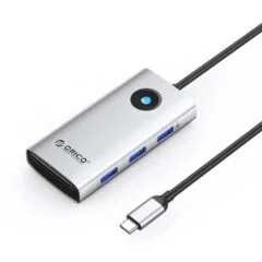 Orico USB-C 6w1 | 3x USB-A 3.0 | 1x USB-C PD 100W | 1x HDMI 4K 30Hz | 1x RJ45 2.5G Ethernet - srebrna