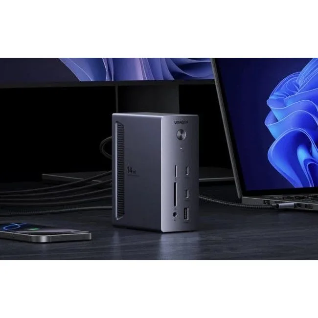 Ugreen 14w1 USB-C CM843 | 2x DP | HDMI | USB-C PD 100W | RJ45 1Gb/s — image 2
