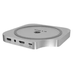 ICY BOX USB-C 7w1 do Mac Mini M4 | 3x USB-A | 1x HDMI | 1x Audio/Mic | 1x SD/microSD | 1x M.2 NVMe