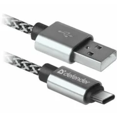 Defender USB AM-TYPE C 1,0m 2.1A Biały