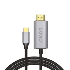 Savio CL-170 Kabel USB-C do HDMI v2.0b, 1m, miedź
